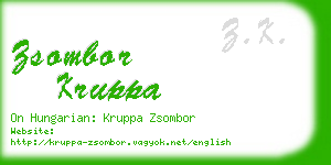 zsombor kruppa business card